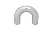 Vibrant 4in O.D. Universal Aluminum Tubing (180 degree Bend) - Polished