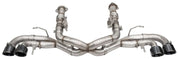 Corsa 20-25 Corvette C8 3in Xtreme Cat-Back Exhaust 4.5in Blk Quad Tips - Integrates stock AFM Valve