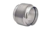 Vibrant SS Bellow Assembly w/ Solid Liner 4in inlet/outlet ID x 4in overall L Electro Polished