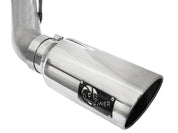 aFe Atlas Exhaust 4in DPF-Back Exhaust Aluminized Steel Polished Tip 11-14 ford Diesel Truck V8-6.7L