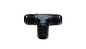Vibrant -10AN x 1/2in NPT Flare to Pipe Tee Adapter Fitting - Aluminum