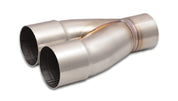 Vibrant 2-1 SS Merge Collectors (2-1/2in Inlet Slipover ID 2-1/2in Outlet OD) - Sold Individually