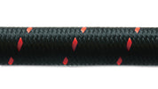 Vibrant -6 AN Two-Tone Black/Red Nylon Braided Flex Hose (10 foot roll)