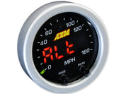 AEM X-Series 0-160 MPH Black Bezel w/ Black Face GPS Speedometer Gauge