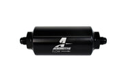 Aeromotive In-Line Filter - (AN-6 Male) 10 Micron Microglass Element Bright Dip Black Finish