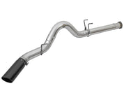 aFe ATLAS 5in DPF-Back Alum Steel Exhaust System w/Black Tip 2017 Ford Diesel Trucks V8-6.7L (td)