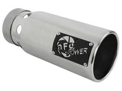 aFe SATURN 4S 4in SS Intercooled Exhaust Tip - Polished 4in In x 5in Out x 12in L Bolt-On