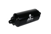 Aeromotive In-Line Filter - (AN-6 Male) 10 Micron Fabric Element Bright Dip Black Finish