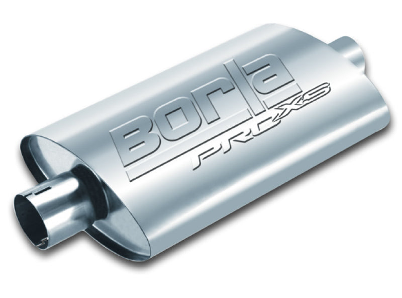 Borla Universal Pro-XS Oval 2.5in Inlet/Outlet Center/Center Notched Muffler
