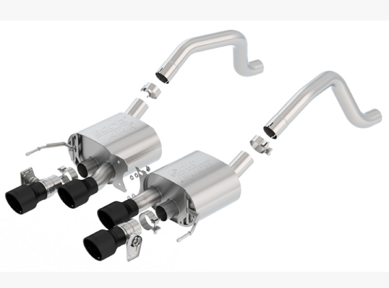 Borla 2015+ Chevy Corvette C7 Z06 6.2L Axle Back ATAK Exhaust Black Quad Tips w/o AFM w/ NPP