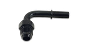 Vibrant 90 Degree Aluminum AN to Male Quick Connect Fitting -6AN - 0.3125in Hose Size