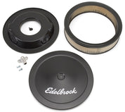 Edelbrock Air Cleaner Pro-Flo Series Round Steel Top Paper Element 14In Dia X 3 75In Dropped Base