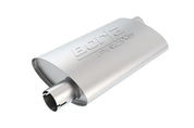 Borla Universal Pro-XS Muffler Oval 3in Inlet/Outlet Offset/Offset Notched Muffler