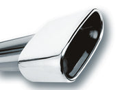 Borla 2.5in Inlet 6.69in x 3in Rectangular Rolled Angle Cut Single Inlet x 5.63in Long Exhaust Tip