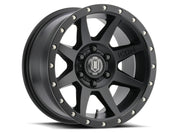 ICON Rebound 17x8.5 6x5.5 25mm Offset 5.75in BS 95.1mm Bore Satin Black Wheel