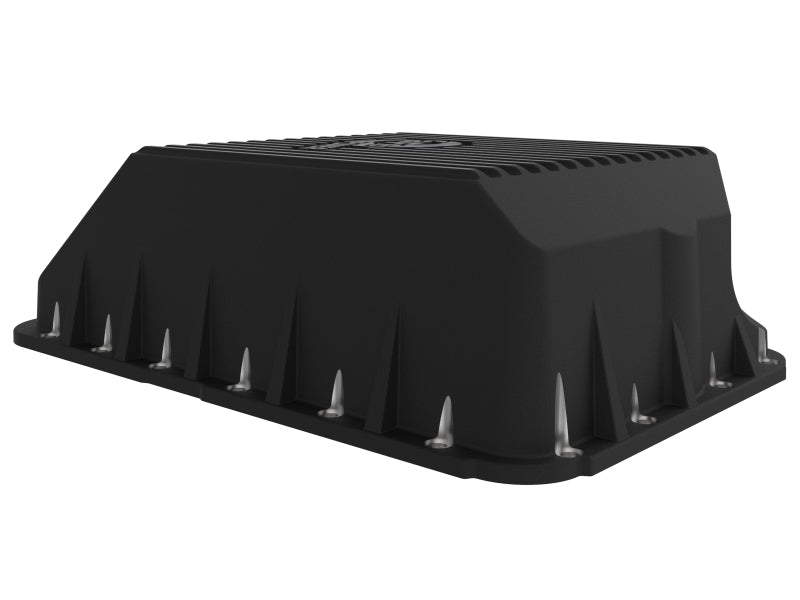 aFe Transmission Pan (Black); Ford Diesel Trucks 03-10 V8-6.0/6.4L (td)
