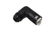 Vibrant 90 Degree Aluminum AN to Female Quick Connect -8AN - 0.375in Hose Size