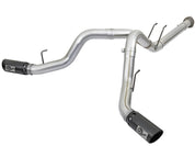 aFe ATLAS 4in DPF-Back Alum Steel Exhaust System w/Black Tip 2017 Ford Diesel Trucks V8-6.7L (td)