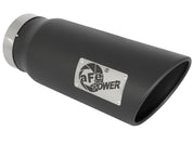 aFe Power MACH Force-Xp 5in In x 6in Out x 15in L Bolt-On 409 SS Exhaust Tip - Black