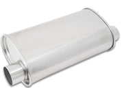 Vibrant StreetPower Oval Muffler 5in x 9in x 15in - 2.5in inlet/outlet (Offset-Offset Same Side)