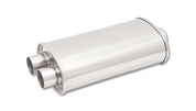Vibrant StreetPower Oval Muff 5in x 9in x 15in long body 3in in I.D. x dual 2.5in out Center-Dual