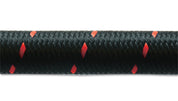 Vibrant -8 AN Two-Tone Black/Red Nylon Braided Flex Hose (10 foot roll)