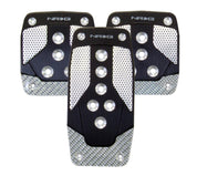 NRG Aluminum Sport Pedal M/T - Black w/Silver Carbon