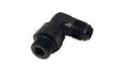 Vibrant -8AN Male Flare to Male -8AN ORB Swivel 90 Degree Adapter Fitting - Anodized Black