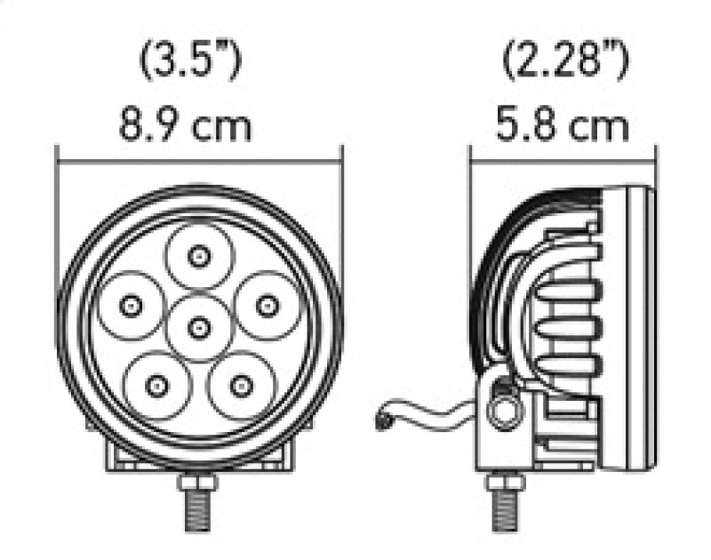 Hella Value Fit 90mm 6 LED Light - PED Off Road Spot Light – Hobby Shop  Garage