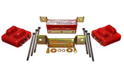Energy Suspension 88-94 GM Blazer 4WD K Series Red Motor and Transmission Mounts; Zinc Finish